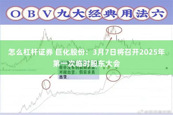 怎么杠杆证券 巨化股份：3月7日将召开2025年第一次临时股东大会