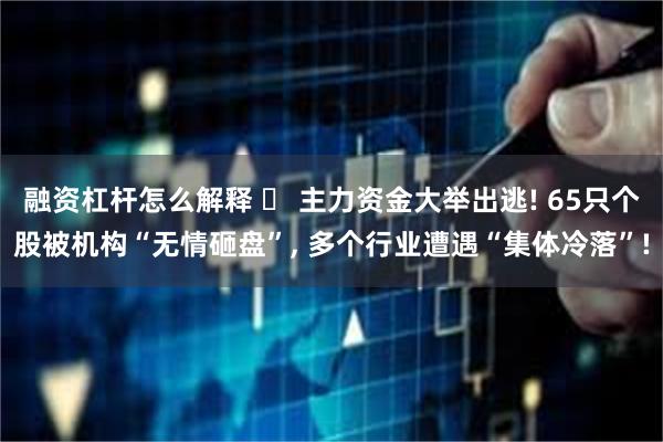 融资杠杆怎么解释 ⚠ 主力资金大举出逃! 65只个股被机构“无情砸盘”, 多个行业遭遇“集体冷落”!