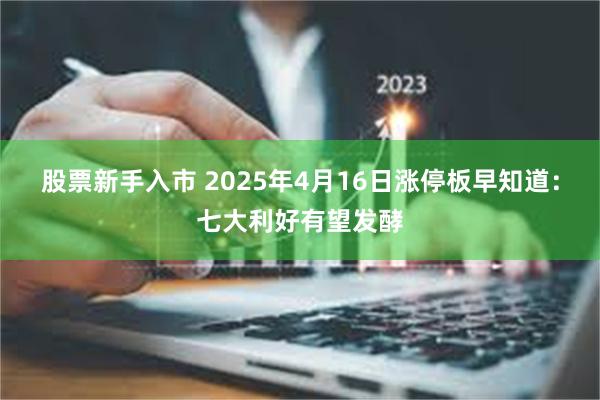 股票新手入市 2025年4月16日涨停板早知道：七大利好有望发酵