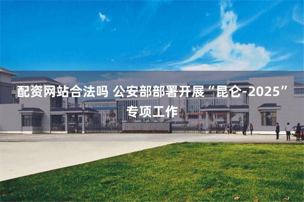 配资网站合法吗 公安部部署开展“昆仑-2025”专项工作
