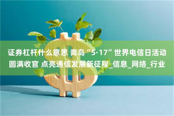 证券杠杆什么意思 青岛“5·17”世界电信日活动圆满收官 点亮通信发展新征程_信息_网络_行业