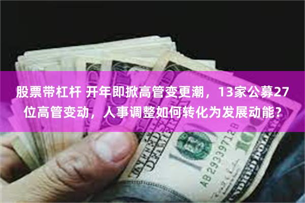 股票带杠杆 开年即掀高管变更潮，13家公募27位高管变动，人事调整如何转化为发展动能？