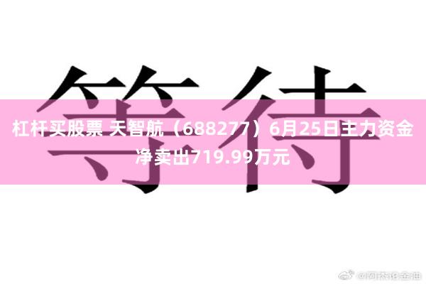 杠杆买股票 天智航（688277）6月25日主力资金净卖出719.99万元