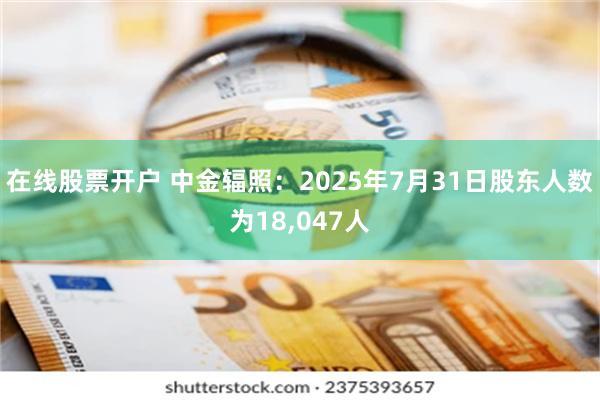 在线股票开户 中金辐照：2025年7月31日股东人数为18,047人