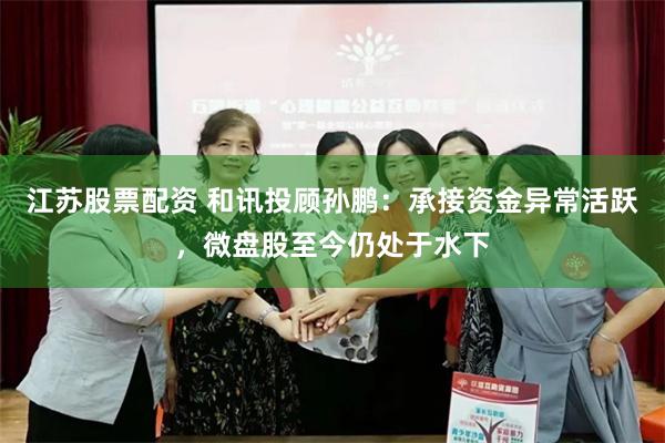 江苏股票配资 和讯投顾孙鹏：承接资金异常活跃，微盘股至今仍处于水下
