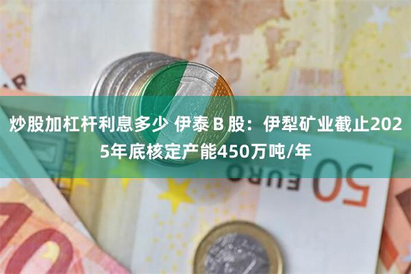 炒股加杠杆利息多少 伊泰Ｂ股：伊犁矿业截止2025年底核定产能450万吨/年