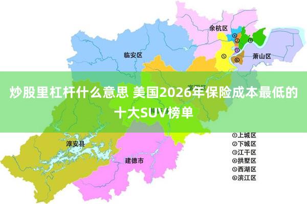 炒股里杠杆什么意思 美国2026年保险成本最低的十大SUV榜单