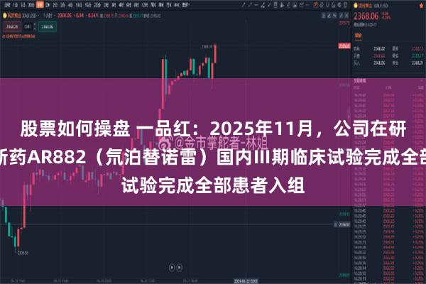 股票如何操盘 一品红：2025年11月，公司在研的痛风创新药AR882（氘泊替诺雷）国内Ⅲ期临床试验完成全部患者入组