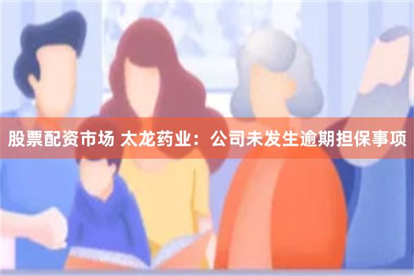 股票配资市场 太龙药业：公司未发生逾期担保事项