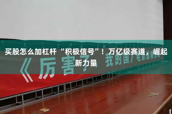 买股怎么加杠杆 “积极信号”！万亿级赛道，崛起新力量