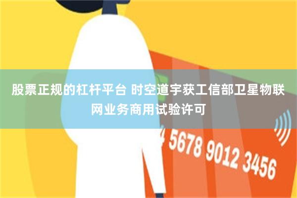 股票正规的杠杆平台 时空道宇获工信部卫星物联网业务商用试验许可