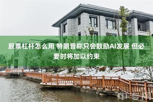 股票杠杆怎么用 特朗普称只会鼓励AI发展 但必要时将加以约束